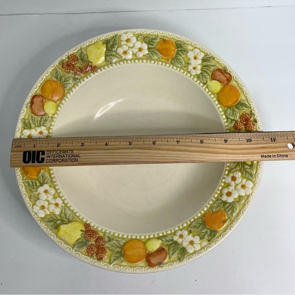 vintage serving bowl metlox poppytrail della robbia fruit and floral vernon ware - Picture 2 of 9